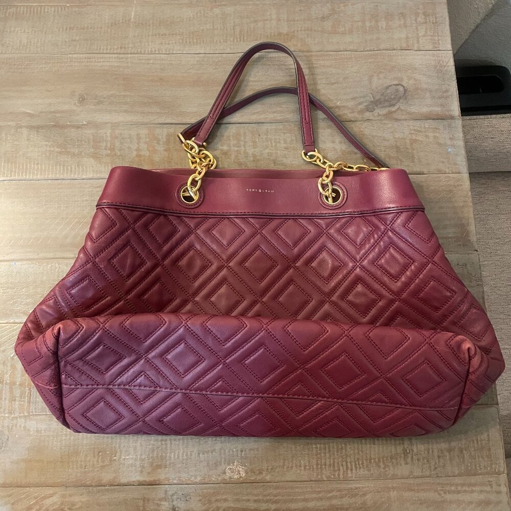 Tory Burch Maroon Tote Bag